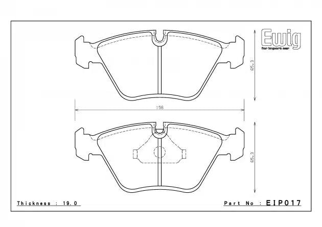 Plaquette de frein Endless pour essieu avant pour BMW M3 E36/M3 E46/M5 E39 /Z3 M E36- EIP017 — image 2