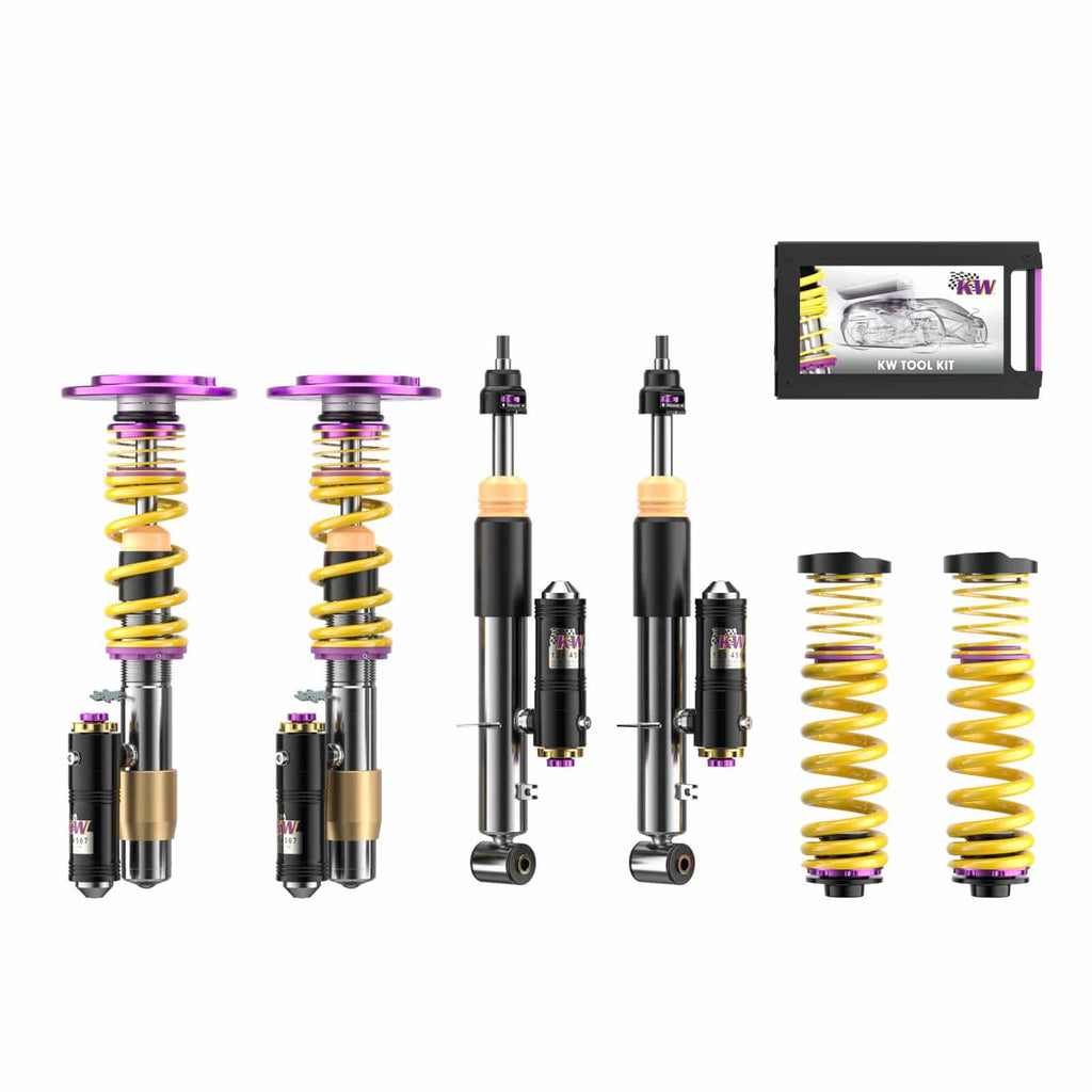 Suspension KW Coilover V4 Clubsport avec supports supérieurs FA pour VW Golf 8 R/GTI/GTI Clubsport-Référence 397802CW — image 1