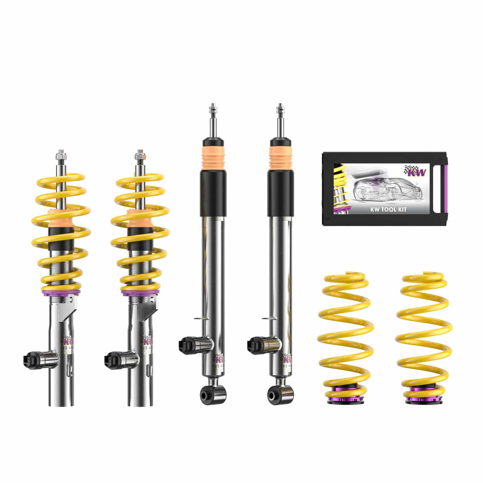 Kit KW DDC – Amortisseurs réglables Plug & Play en inox pour VW Golf 8 GTI/GTI Clubsport -référence 39080058 — image 1