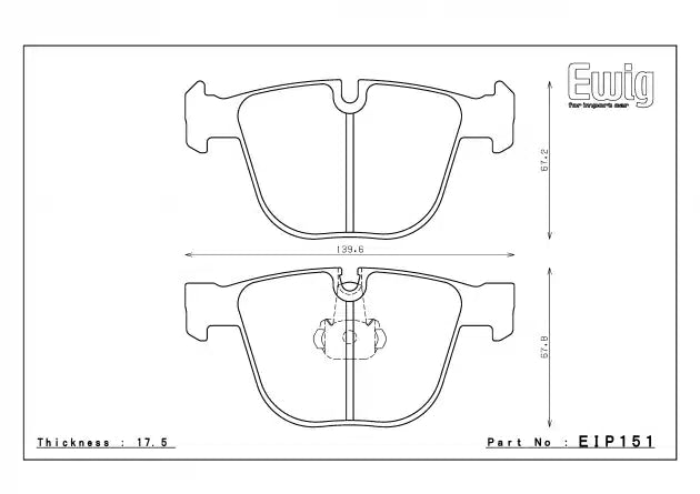 Plaquettes de frein Endless essieu arrière pour BMW M3 (E90/E92/93) Avant 2007 – 2013- et BMW M5 E60 /E82 1M-EIP151 — image 2