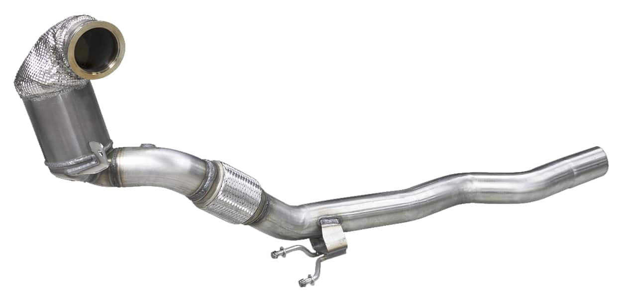 Downpipe catalyseur sport HJS pour Audi S1 ​​2.0 TSI , 76 mm, avec homologation CE , référence 90811105 — image 1