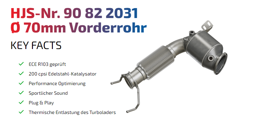 Downpipe Catalyseur sport HJS pour MINI Cooper S (avec OPF), John Cooper Works, M135i/M235i/X2 M35i xDrive EURO 6d-Temp,Homologué CE,référence 90822031 — image 2