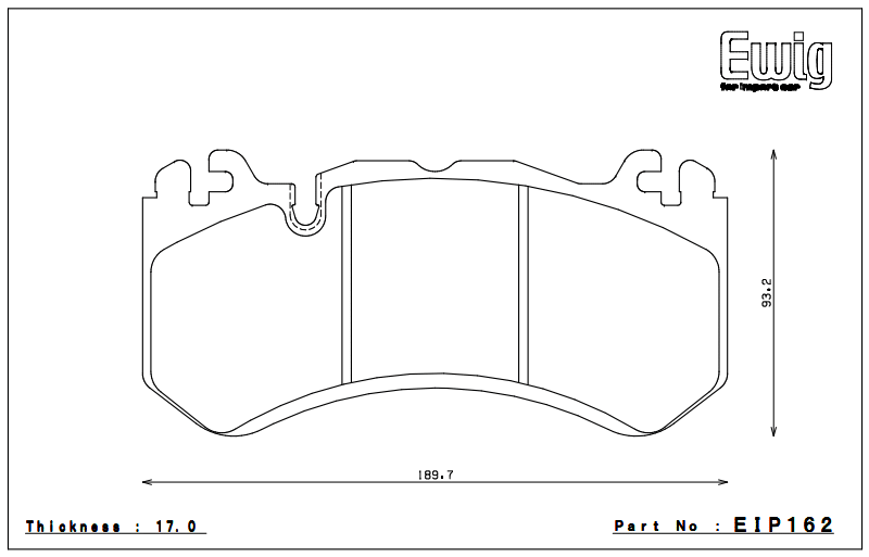 Plaquettes de frein Endless essieu avant pour Audi RS6 C6/C7 et Mercedes C63/CLK/CLS/E/GT/SL AMG-EIP162 — image 2