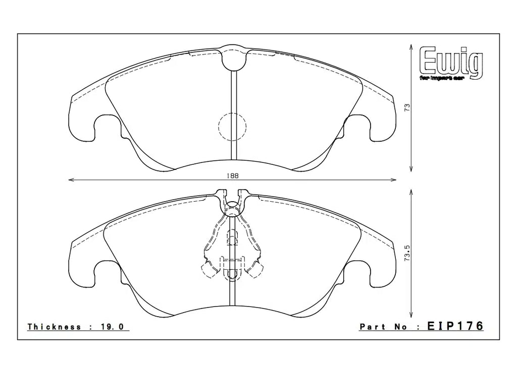 Jeu de plaquettes de frein avant Endless pour Ford Focus RS MK2-2009-2011-EIP176 — image 2