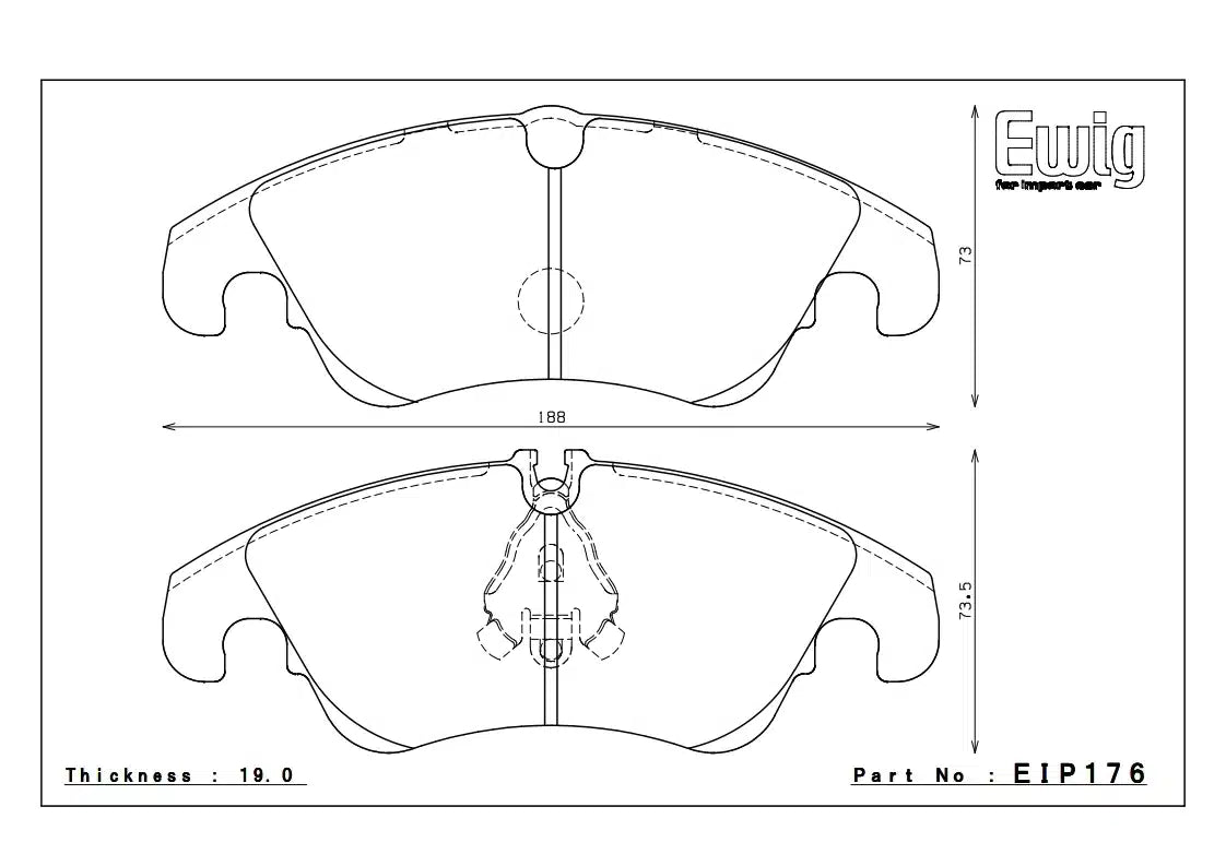 Jeu de plaquettes de frein avant Endless pour Ford Focus RS MK2-2009-2011-EIP176 — image 2