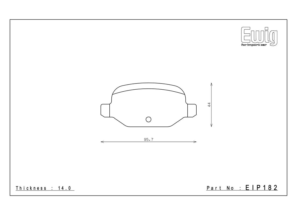 Plaquette de frein Endless essieu arrière pour Abarth 135 (2008-2011) / FIAT 500 Abarth 160 (2008-2011) / FIAT 500 Abarth 695 (2008-)-EIP182 — image 2