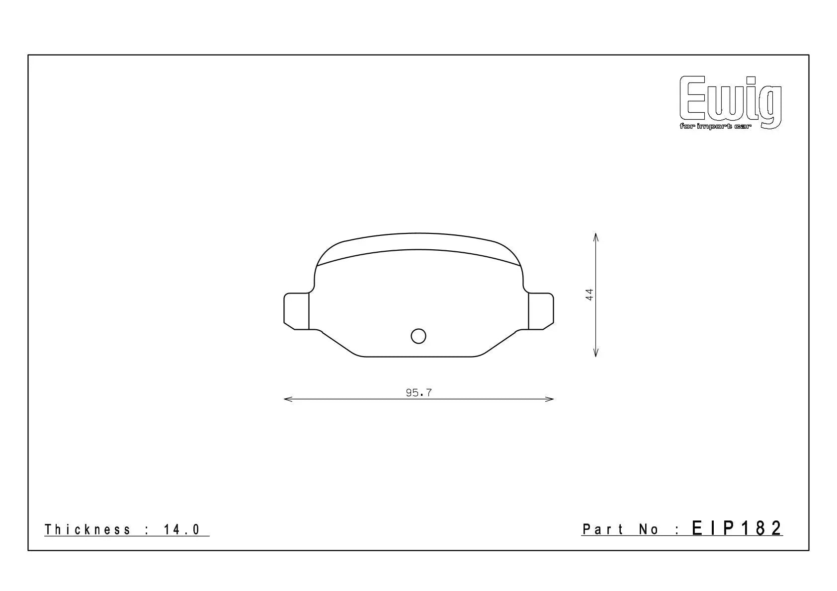 Plaquette de frein Endless essieu arrière pour Abarth 135 (2008-2011) / FIAT 500 Abarth 160 (2008-2011) / FIAT 500 Abarth 695 (2008-)-EIP182 — image 2