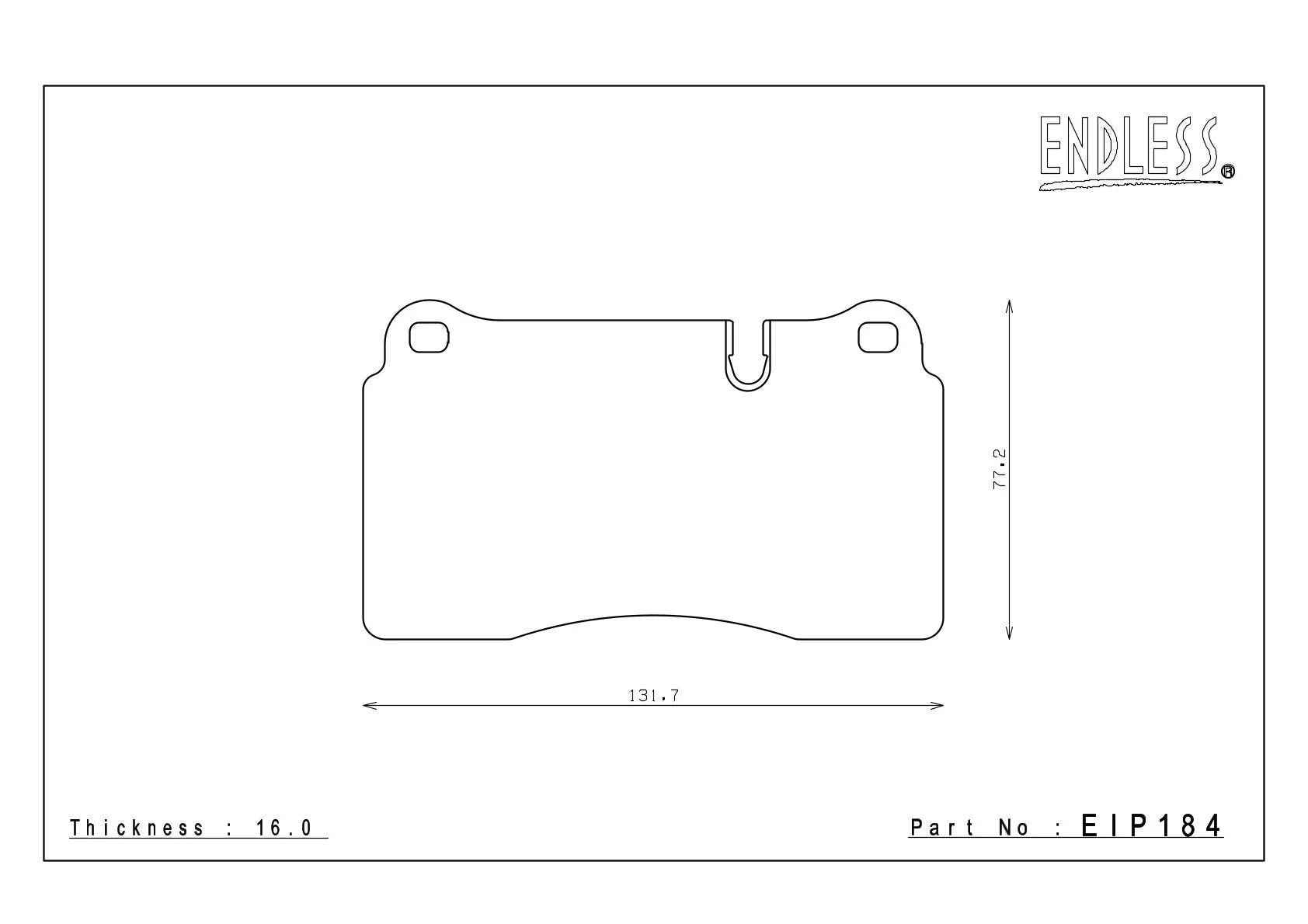 Endless plaquette de frein essieu avant pour AUDI TTRS 8J-Renault Megane 3RS/4RS-Seat CUPRA Leon R 5F /Cupra FORMENTOR -Référence EIP184 — image 2