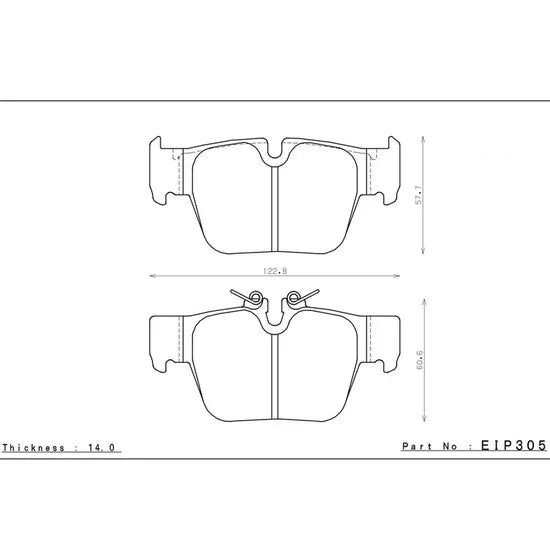 Plaquettes de frein arrière sport Endless -EIP305 pour BMW F40 M135 I et MINI GP3 306 CV — image 2