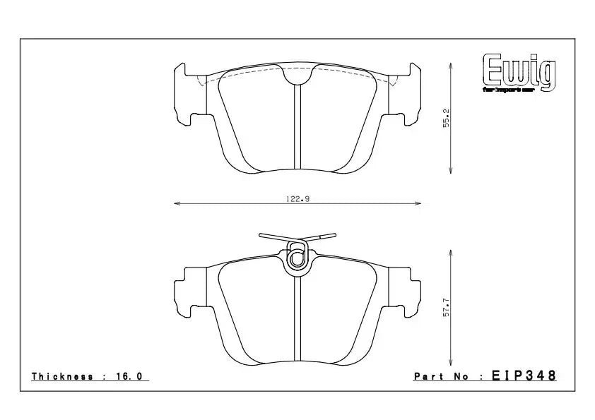 Plaquette de frein Endless pour essieu arrière pour Audi RS3 8Y/S3 8Y/VW Golf 8 GTI/GTI Clubsport /8R/Seat Cupra Formentor VZ5 / 07.2021- / 390HP-référence EIP348 — image 2