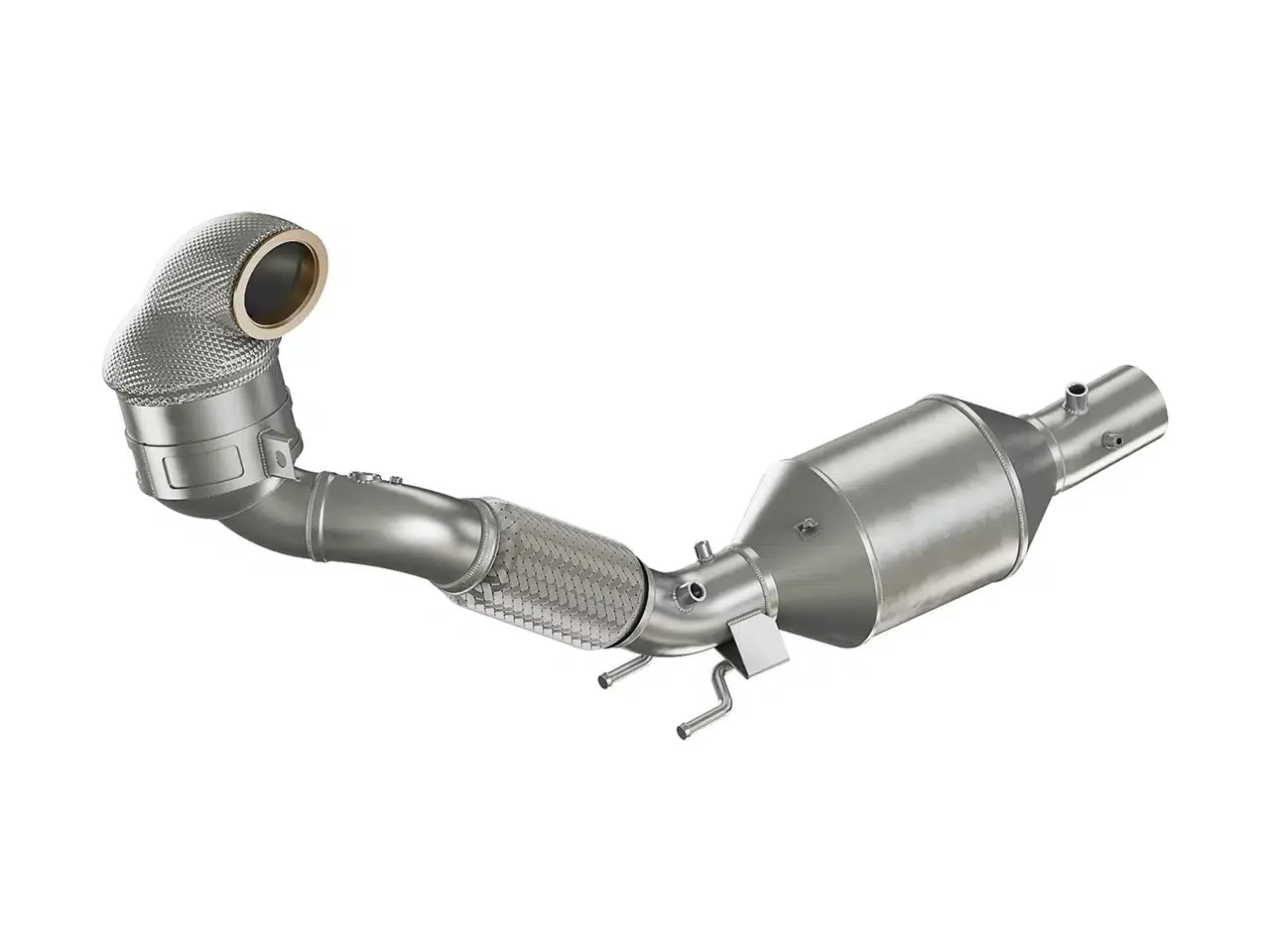 Downpipe Catalyseur sport HJS pour moteur VAG 2.0 T(F)SI EA888 Gen.3, VW Golf 7 TCR, Seat Leon Cupra 5F ,Skoda Octavia 3 RS , voir liste compatibilités-Homologue CE-référence 90821160 — image 1