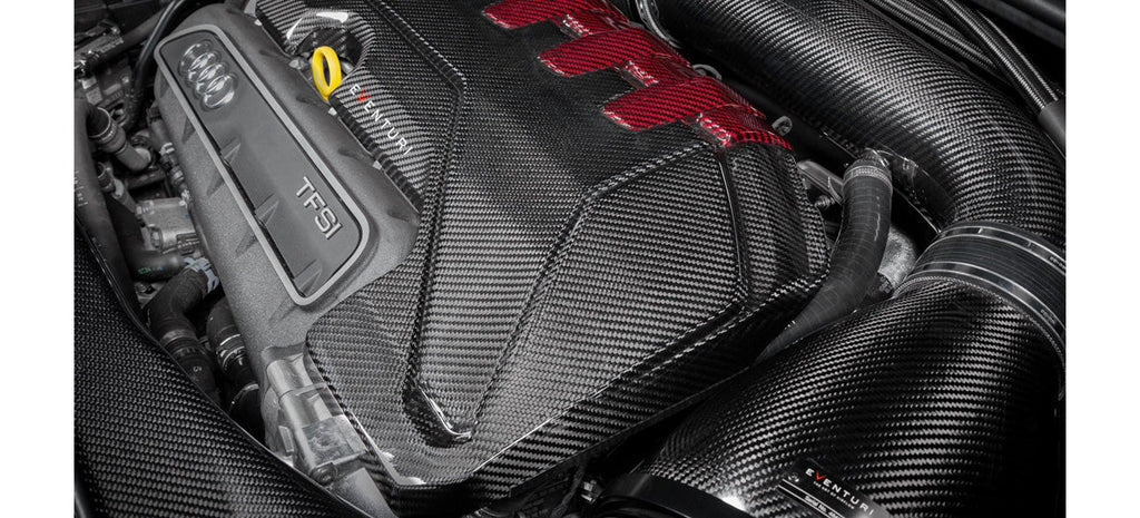 Couvre moteur Eventuri carbone et kevlar rouge pour Audi RS3 8.5V/RS3 8Y/RSQ3/TTRS Facelift — image 5