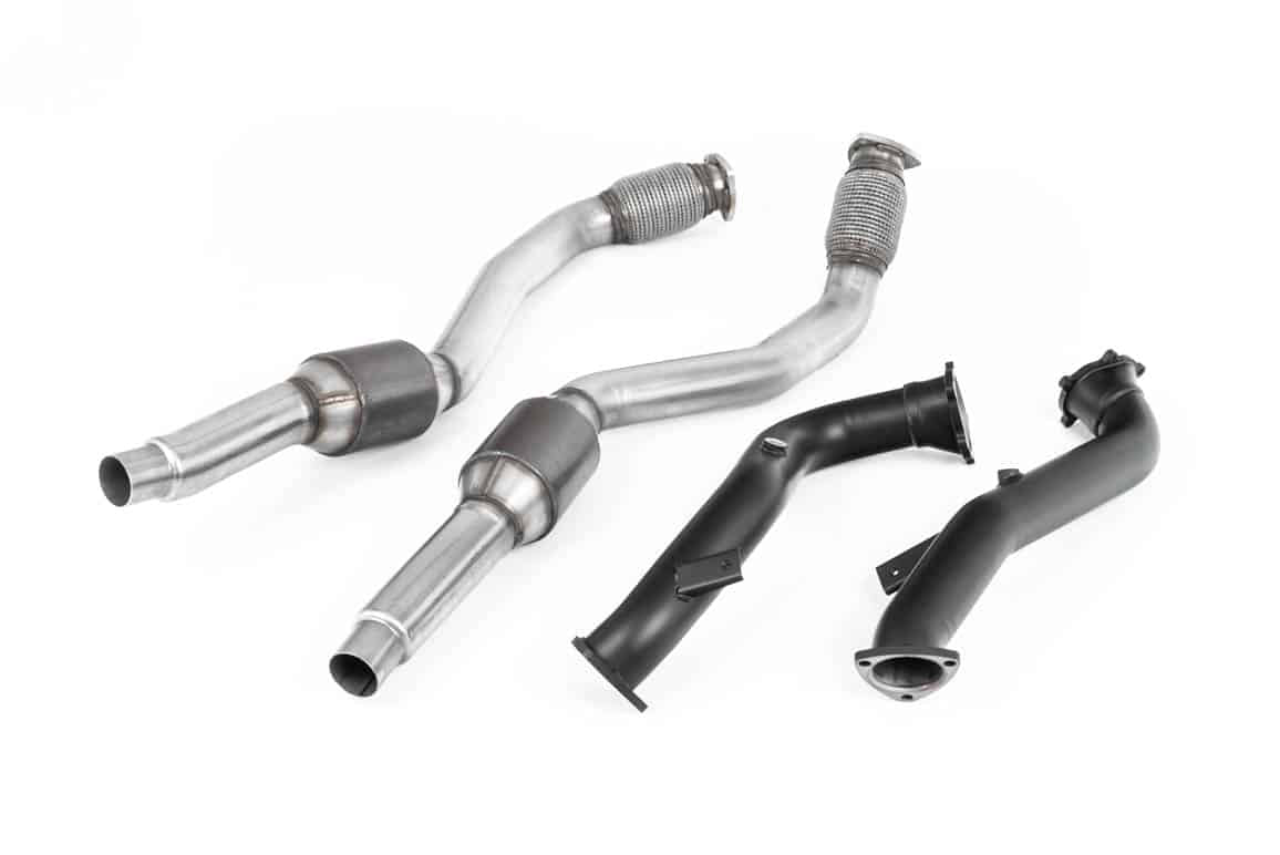 Downpipe Milltek à gros alésage avec catalyseurs sport à haut débit (pour catalyseurs d’origine et Cat-Back d’origine) pour Audi RS6/RS7 C7 et S6/S7 C7-Référence SSXAU635 — image 1