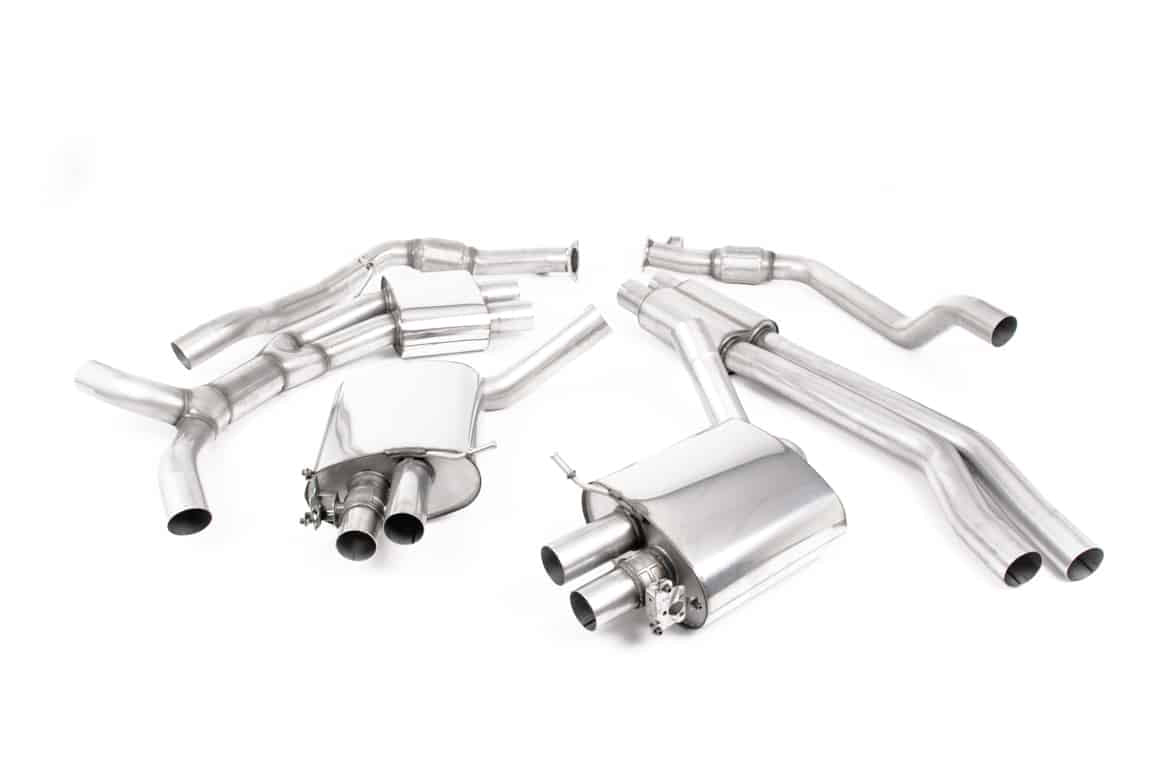 Ligne Milltek après FAP – Avec silencieux intermédiaire – Homologuée CE – Sorties Ovales – Audi RS4 B9 2.9 V6 Turbo Avant (FAP) (2019+) – SSXAU821 — image 1