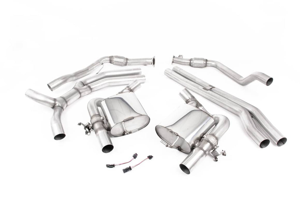 Ligne Milltek après FAP – version RACE (Sans intermédiaire et sans Silencieux Arrière) avec sorties ovales en Titane-Audi RS4 /RS5 B9 2.9 V6 Turbo FAP – SSXAU831 — image 1