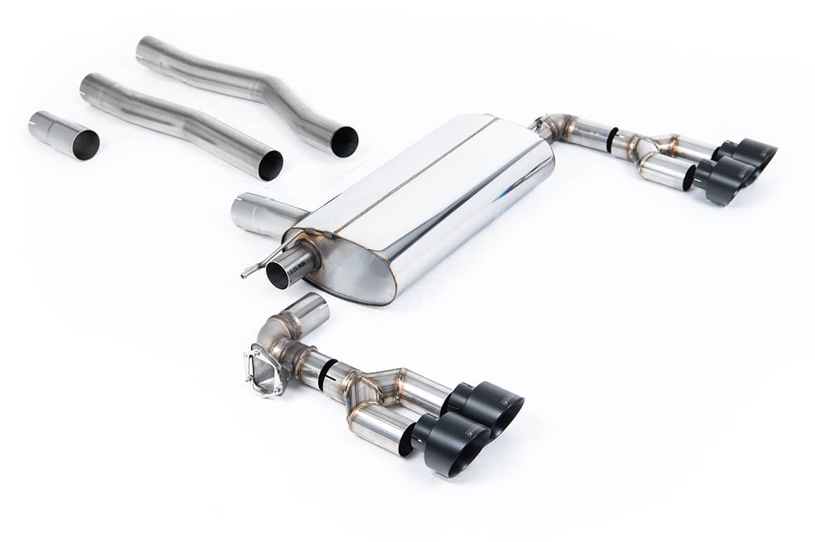 Échappement Milltek a 4 sorties Quad GT-100 Cerkote Black Trims pour BMW F40 128TI-Homologué CE-référence SSXBM1249 — image 1