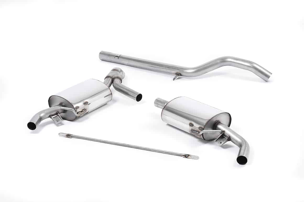 Ligne d’échappement Catback inox MILLTEK Renault Clio 3 RS 200 (inc. Cup)(2009à2012)-Version race non résonnée — image 1