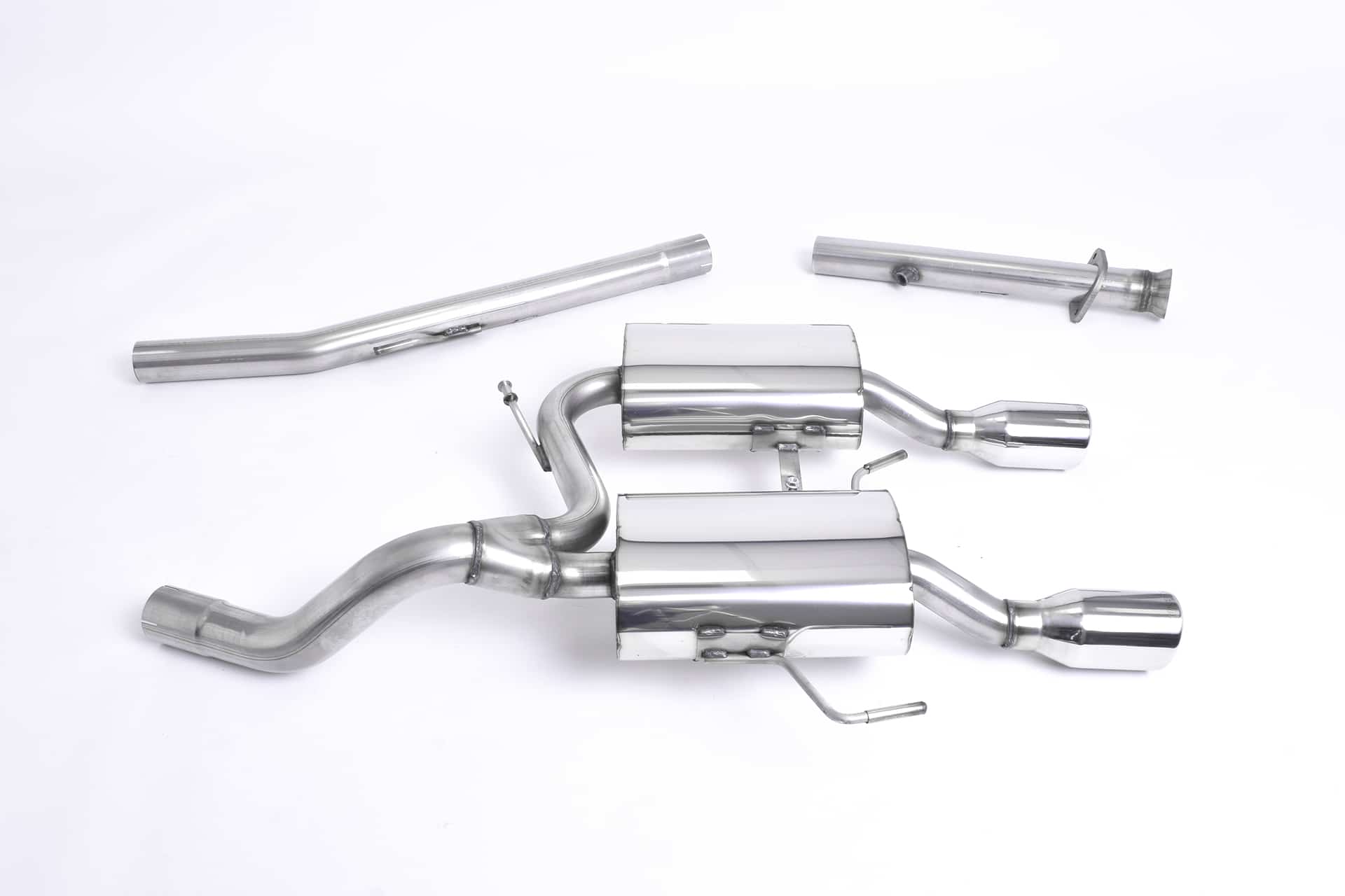 Ligne d’échappement Complète inox MILLTEK Renault Clio 2 RS 182 2.0 16v(2003à2006) Embout Chrome-Non résonné (plus fort) — image 1