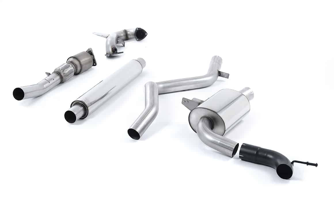 Ligne Complète Milltek avec catalyseur Sport – silencieux intermédiaire – Sorties OEM Renault Megane RS 250 et 265 (inc. Cup)-2010 à 2017-Référence SSXRN417 — image 1