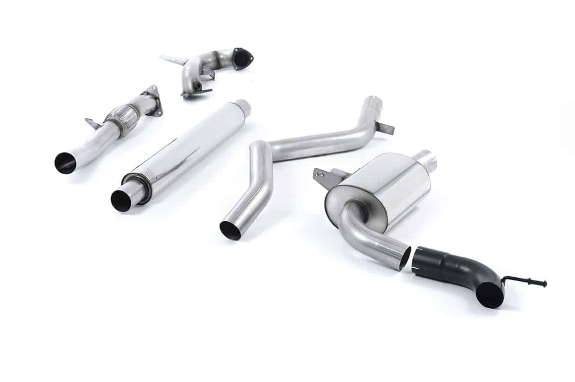 Ligne Complète Milltek Version Race – remplacement de catalyseur-silencieux intermédiaire – Sorties OEM pour Renault Megane RS 250 et 265 (inc. Cup)-2010 à 2017-Référence SSXRN418 — image 1