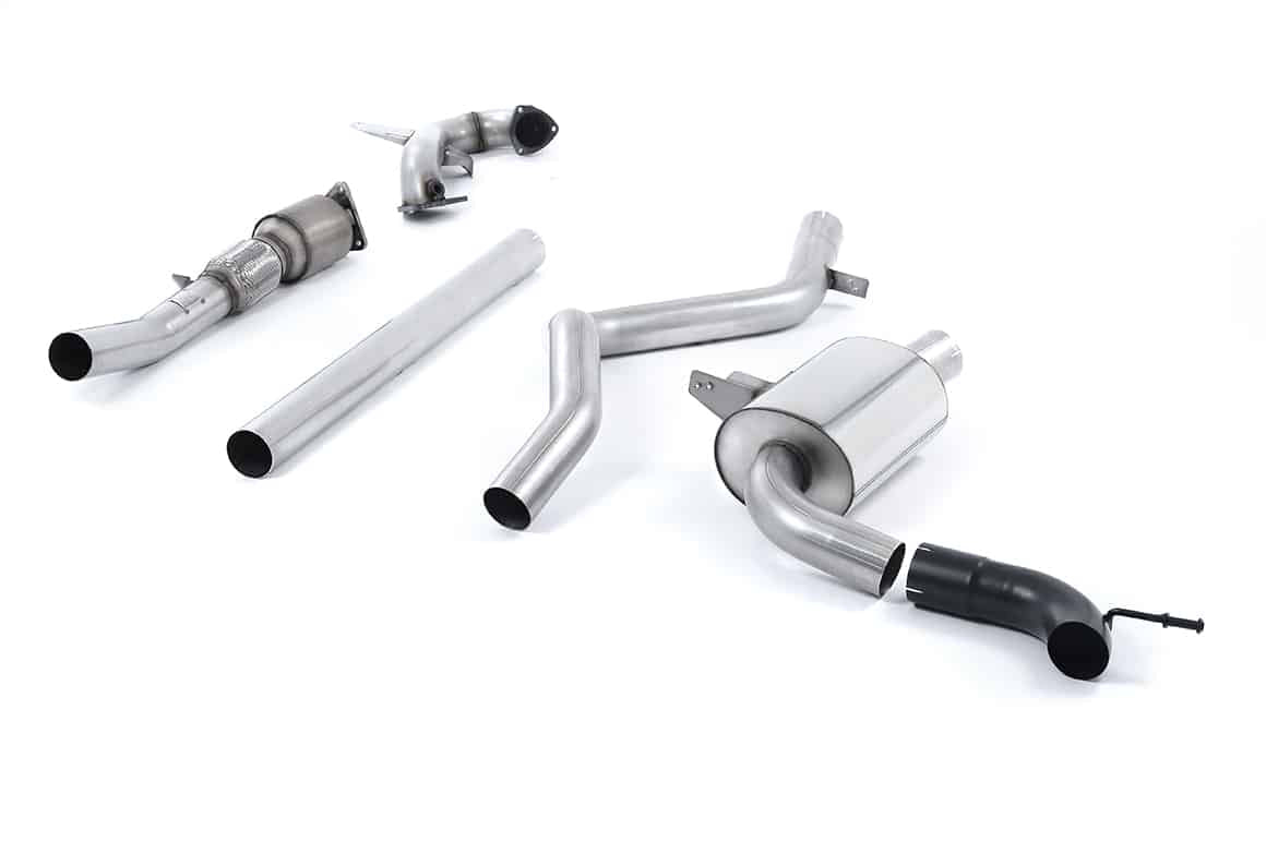 Ligne Complète Milltek avec catalyseur Sport – tube intermédiaire – Sorties OEM pour Renault Megane RS 250 et 265 (inc. Cup)-2010 à 2017-Référence SSXRN419 — image 1