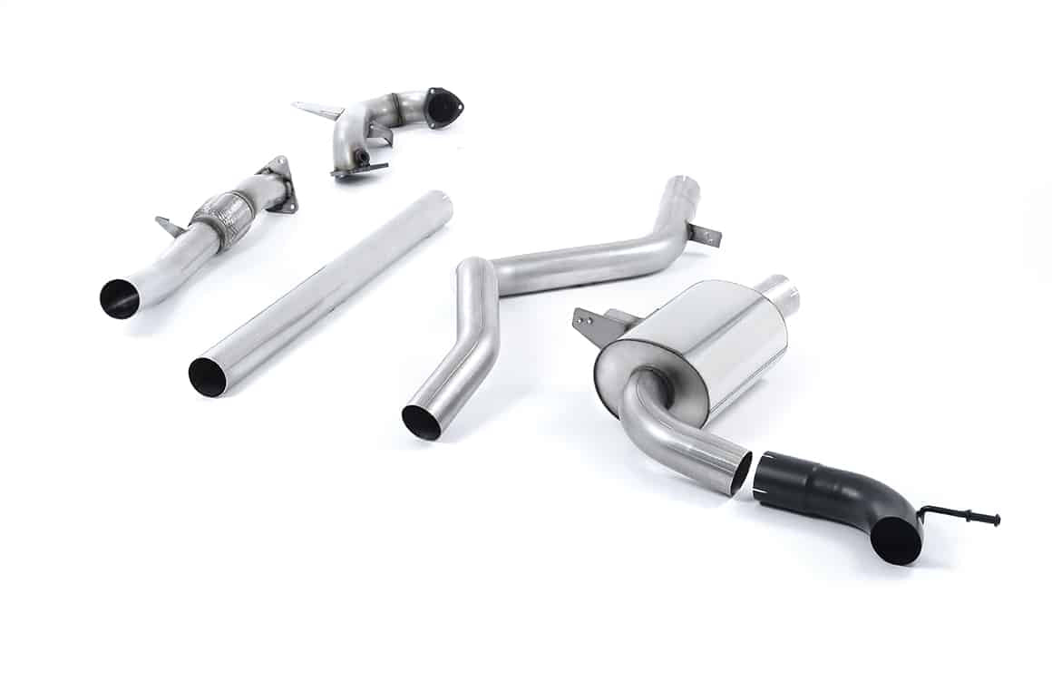 Ligne Complète Milltek Version Race – remplacement de catalyseur – tube intermédiaire – Sorties OEM pour Renault Megane RS 250 et 265 (inc. Cup)-2010 à 2017-Référence SSXRN420 — image 1