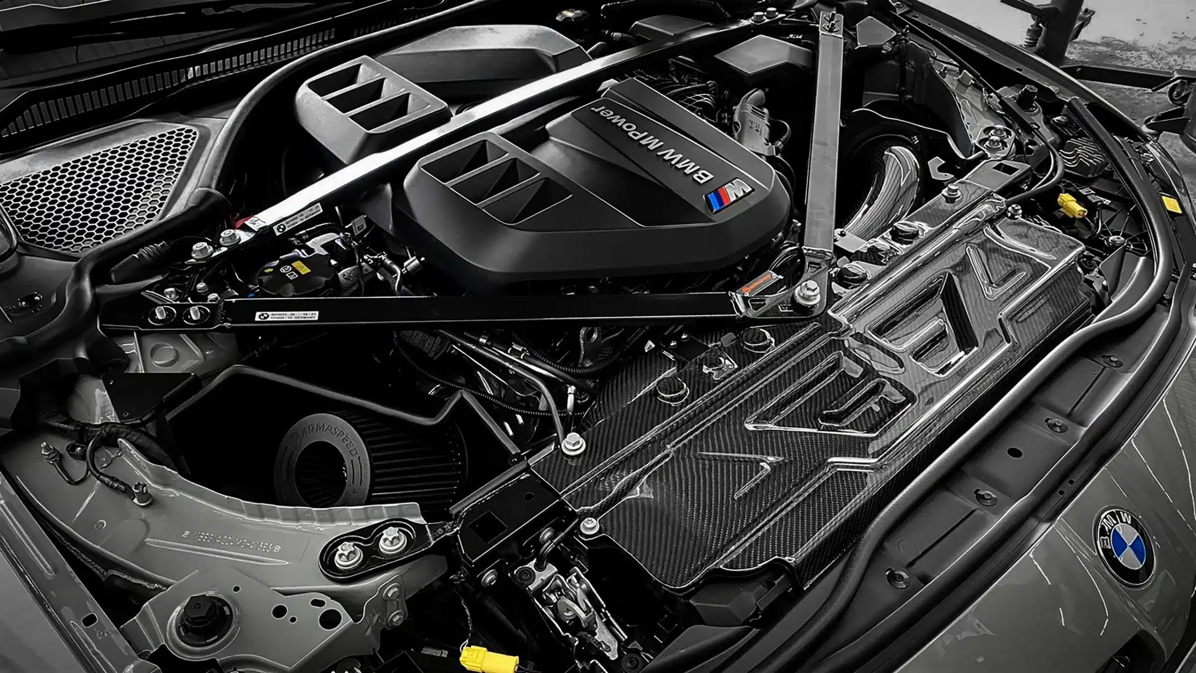 Couvercle de panneau de refroidissement de radiateur en fibre de carbone ARMASPEED pour BMW G80 M3/G82 M4-ARMABG82M4-5 — image 2