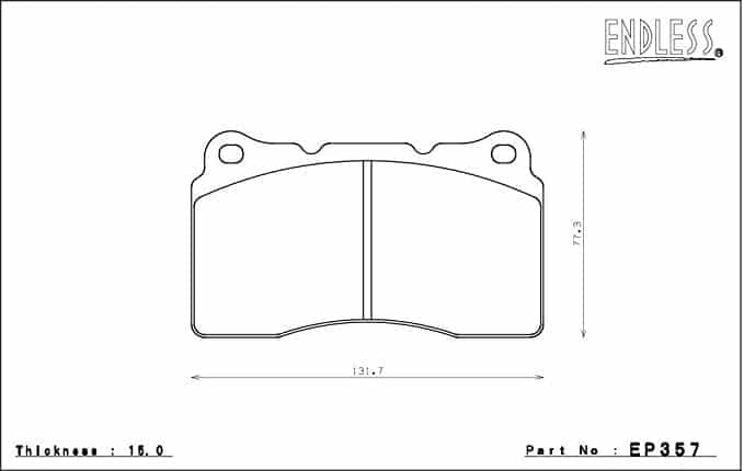 Jeu de plaquettes de frein avant Endless pour Honda Civic Type R FK2/FK8 et Impreza WRX STI/Renault Megane 3RS/4RS/ (voir liste compatibilités) — image 2