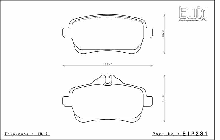 Plaquettes de frein Endless Essieu arrière pour Mercedes A45 AMG (W176)/C117/X117 CLA45 AMG/X156 GLA45 AMG-EIP231 — image 2