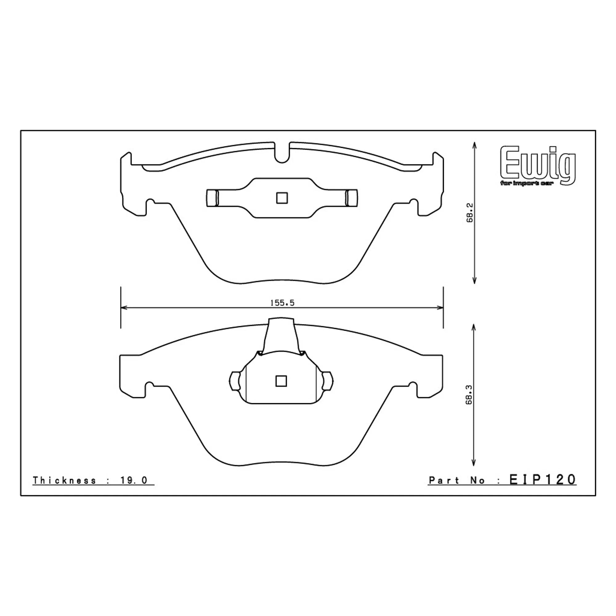 Plaquettes de frein Endless essieu avant pour BMW M3 (E90/E92/93) Avant 2007 – 2013- EIP120 — image 2
