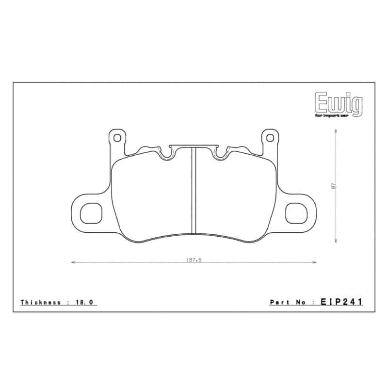 Plaquettes de frein haute performance Endless EIP241, essieu arrière pour Porsche — image 2