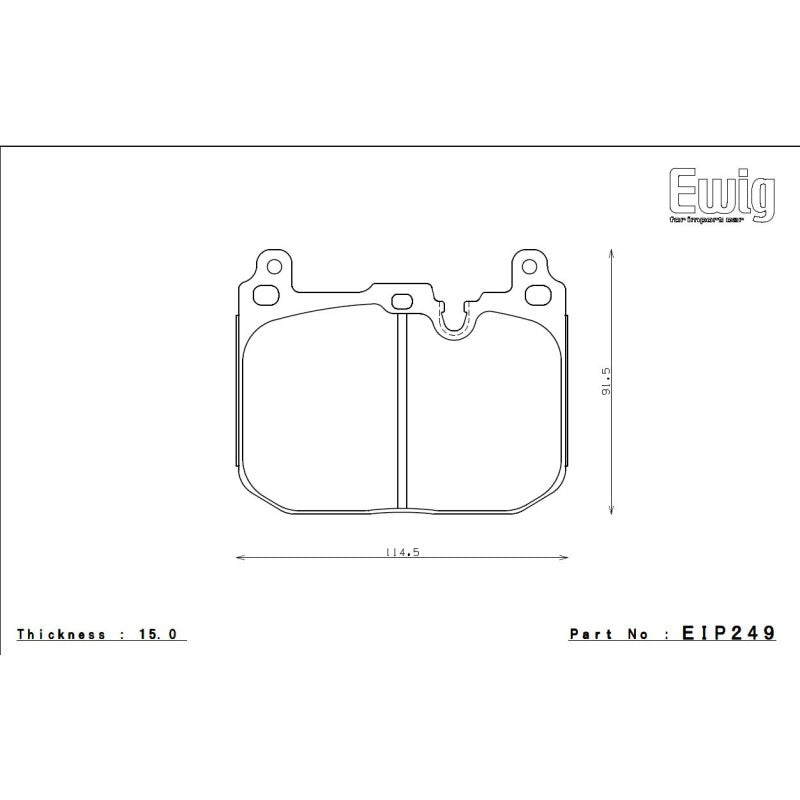 Plaquettes de frein hautes performances Endless pour BMW F40 M135 et Mini JCW essieu avant-EIP249 — image 2