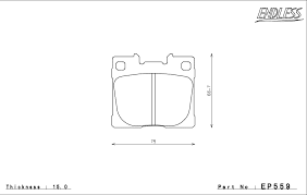 Jeu de plaquettes de frein arrière Endless pour Toyota Yaris GR -Référence EP559 — image 2