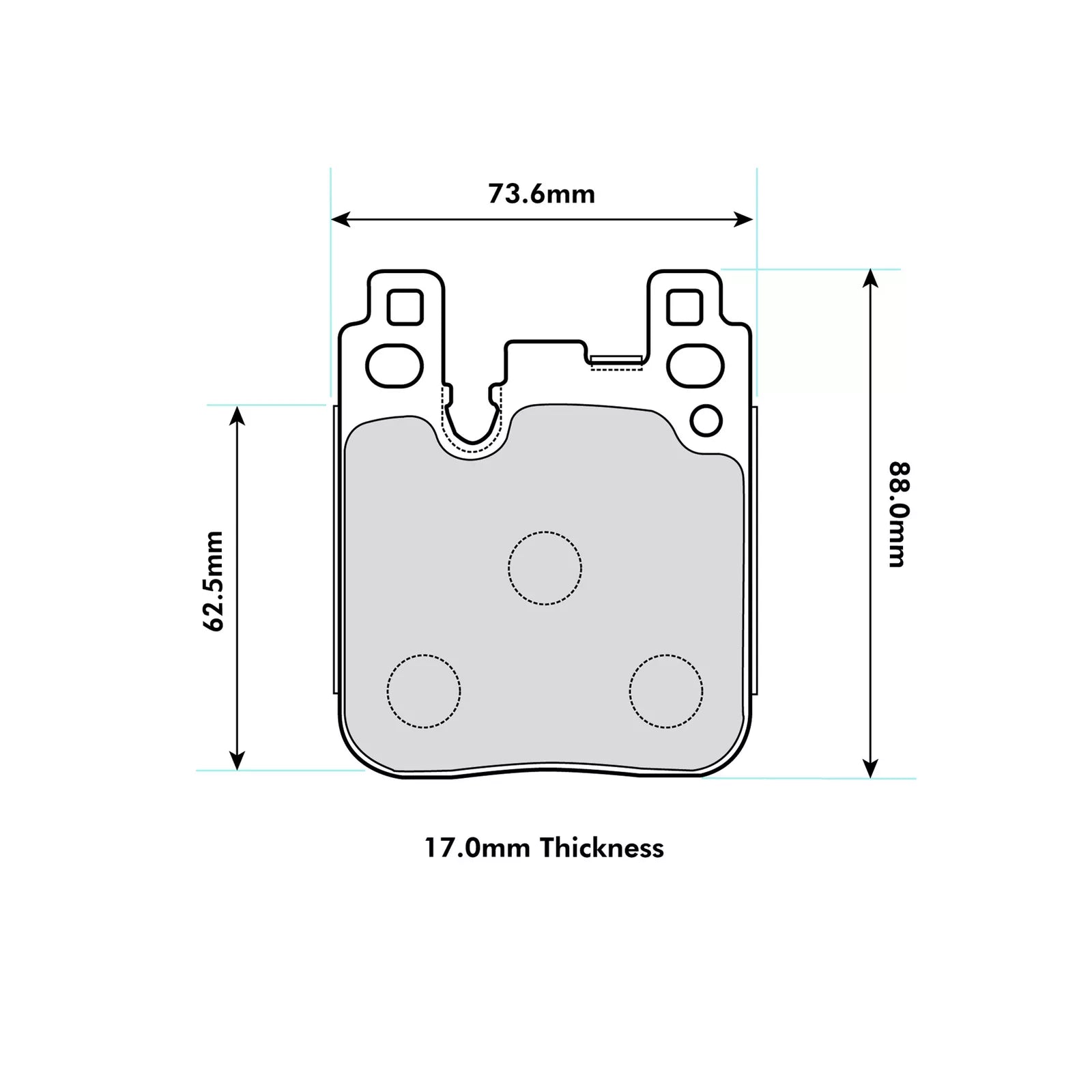 PLAQUETTES DE FREINS ARRIÈRE FERODO DS2500 pour BMW F20/21 M135/140/F87M2/F80/82 M3/M4- FCP4663H — image 3